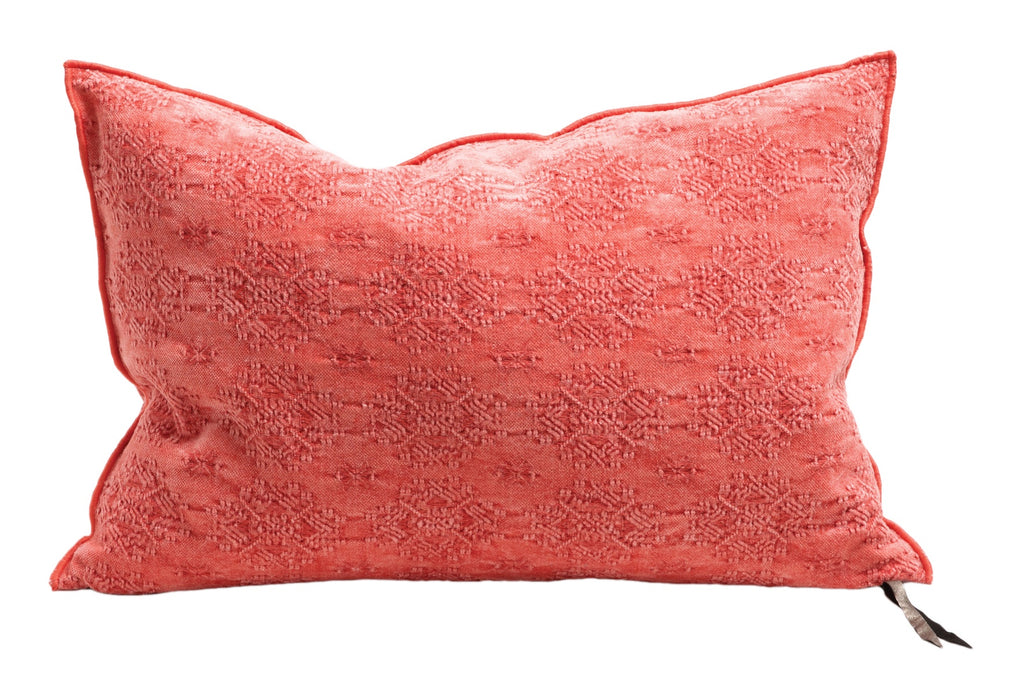 Vice Versa Jacquard Kilim Cushion with Insert - Watermelon - 16"x24"