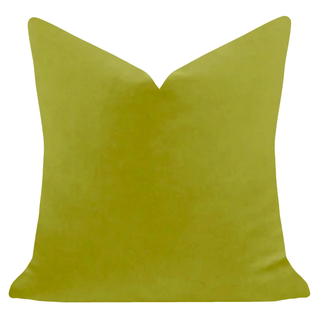 Velvet Pillow with Insert-Green 22"x22"