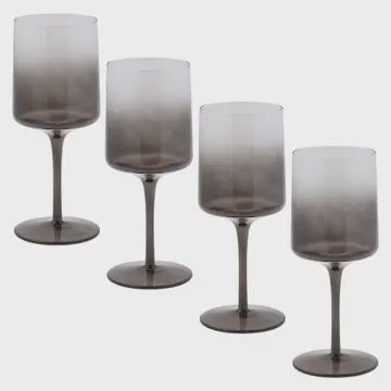 Mid Century Wine Glass Grey
