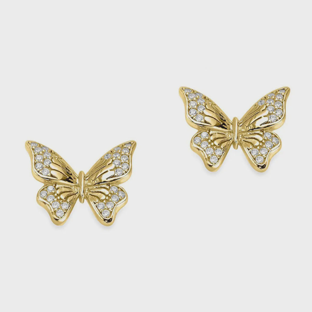 Dahlia Butterfly Stud Earings