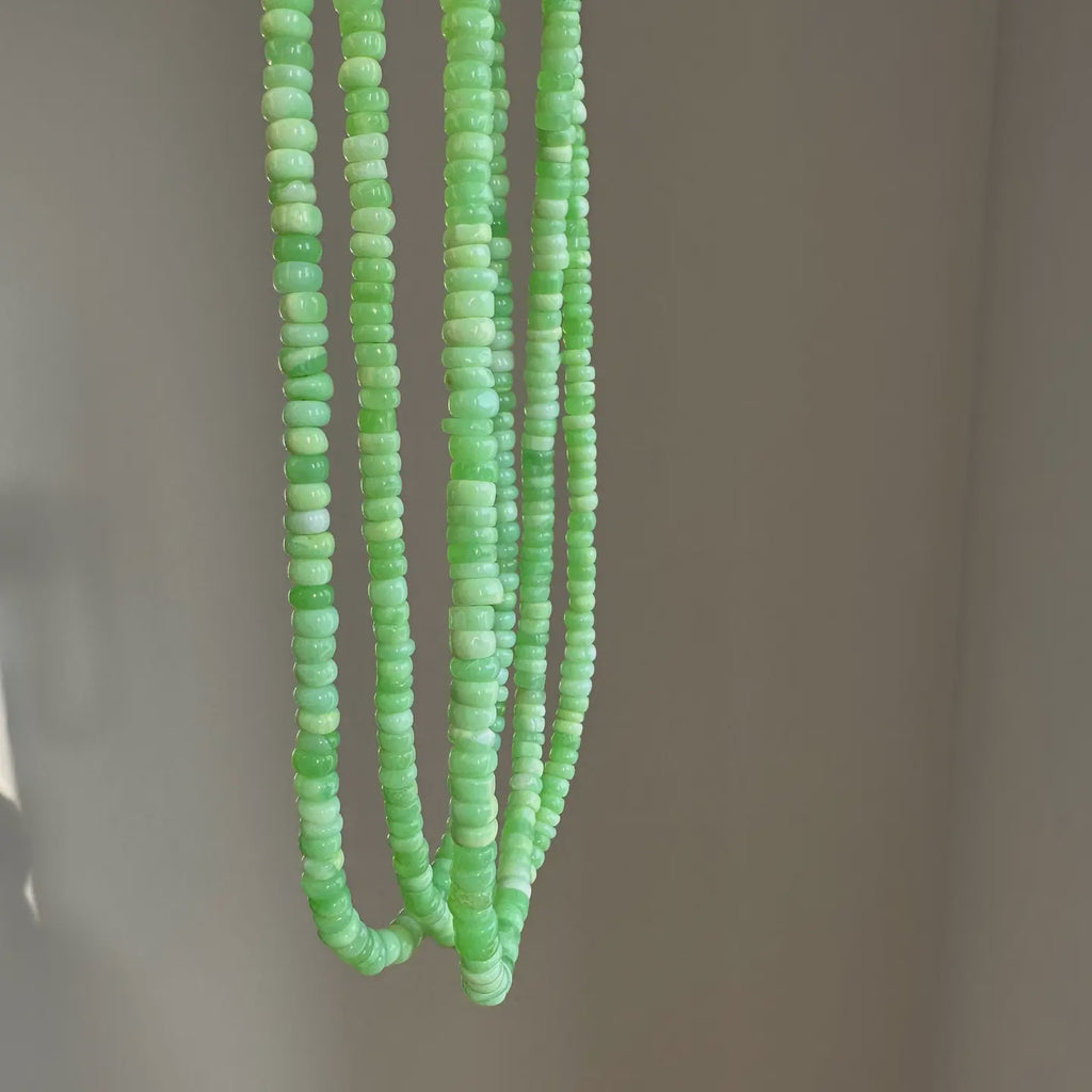 Bright Green Opal Summer Necklace - Neon Beach