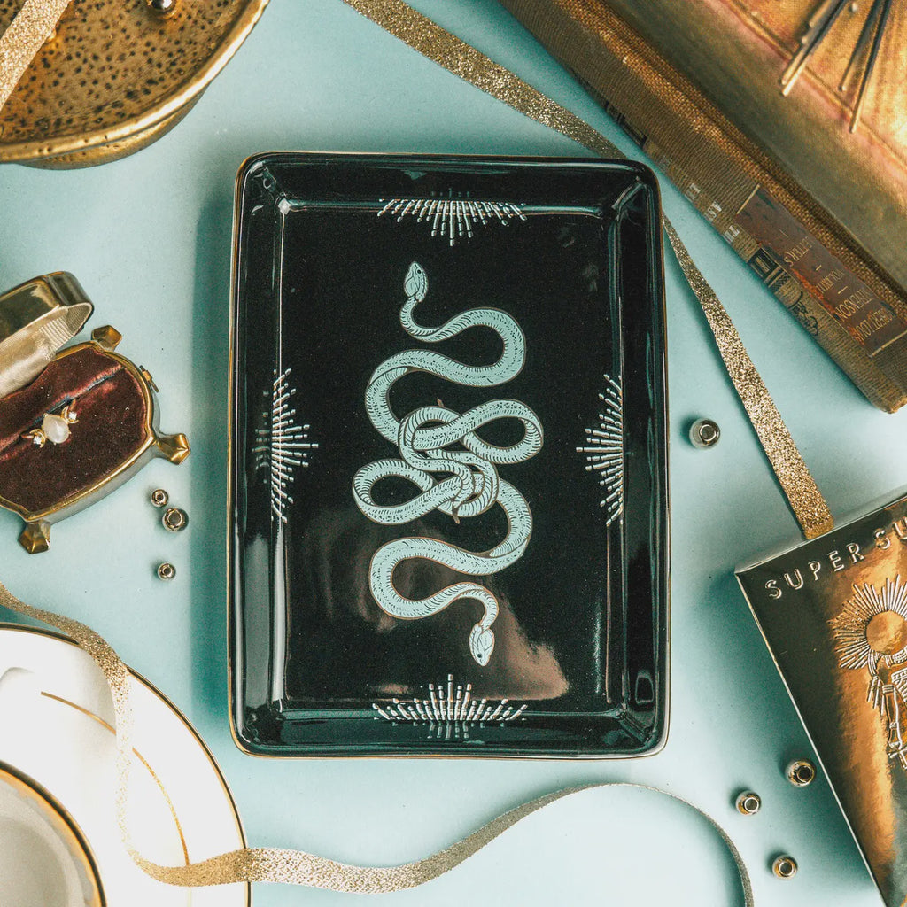 Golden Age Serpent Ceramic Tray