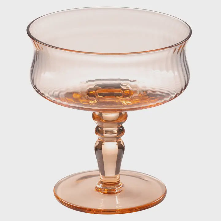 Vintage Coupe Glass Rose