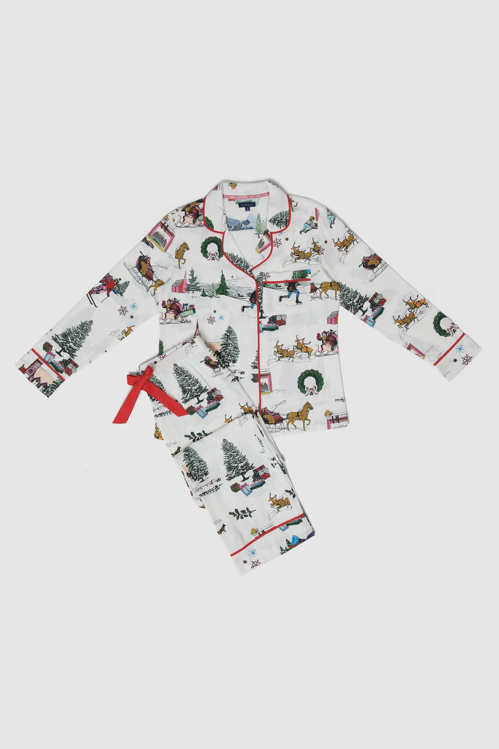 Women's Holiday Toile LS PJ Pant Set