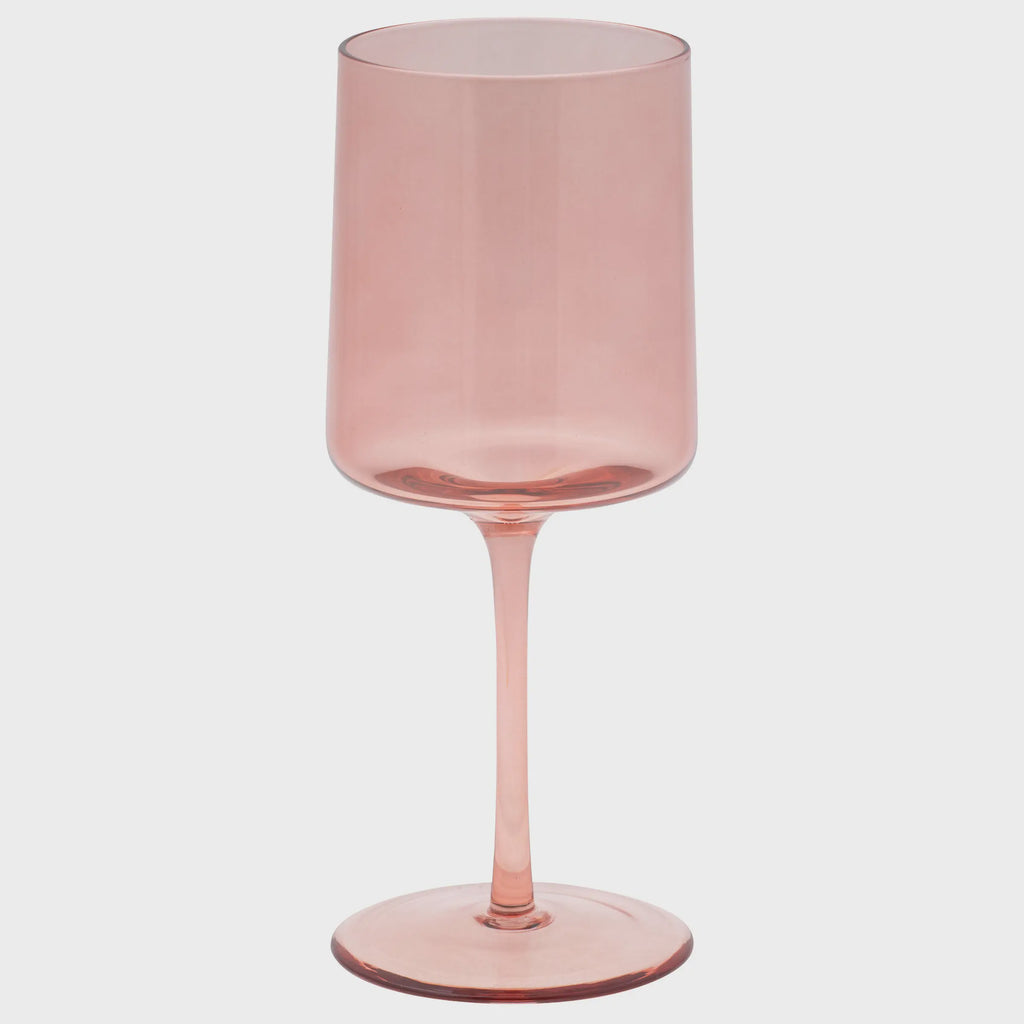 Mid Century Wine Glass - Blush
