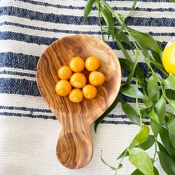 Olive Wood Double Section Tapas Appetizer Dish 6"