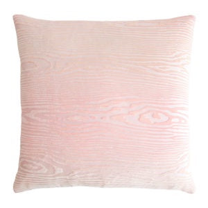 Woodgrain Velvet Pillow with Insert - Blush - 18" x 18"