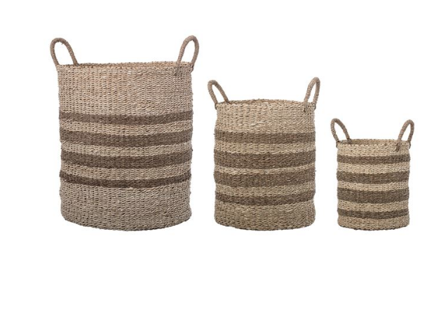 Medium Natural Seagrass & Palm Basket