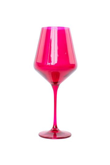 Colored Wine Stemware - Fuchsia