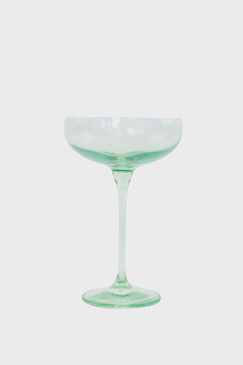 Colored Champagne Coupe - Mint Green