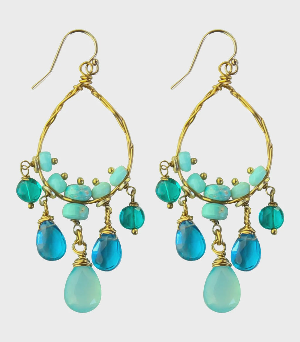 Curtsy Earrings - Turquoise