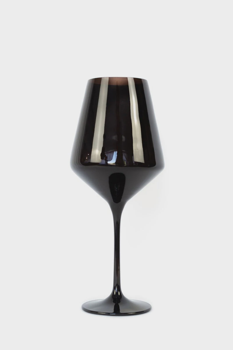Colored Wine Stemware - Black