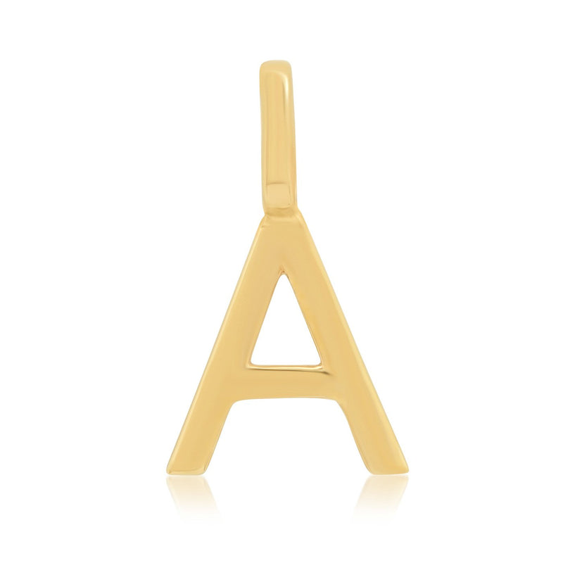 14k Gold Initial Charm - A