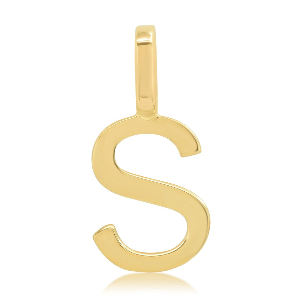 14K Gold Initial Charm -  S
