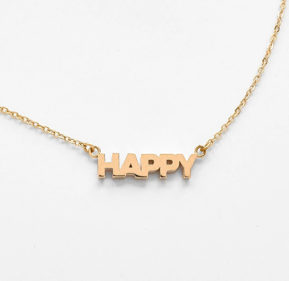 Happy Necklace - 14k Gold Plated