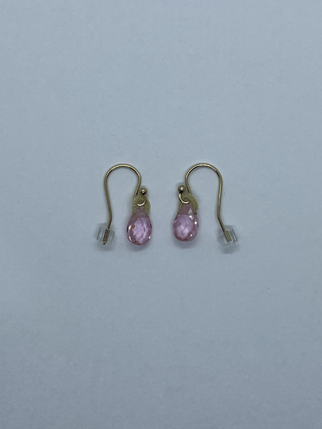 Pink Drop Woven Cord Earrings