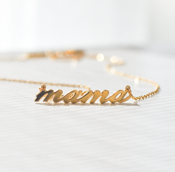 Mama Necklace - 14k Gold Plated