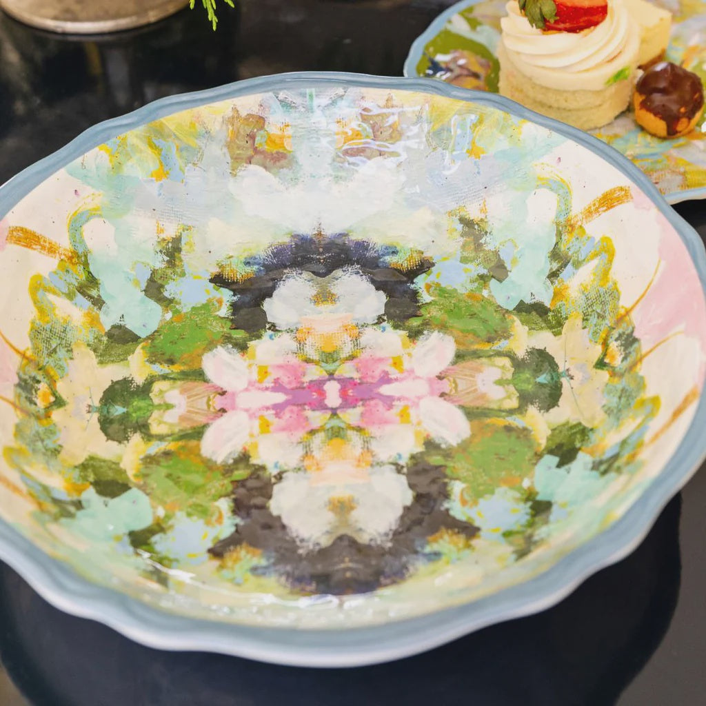 Nantucket Bloom Melamine serving bowl