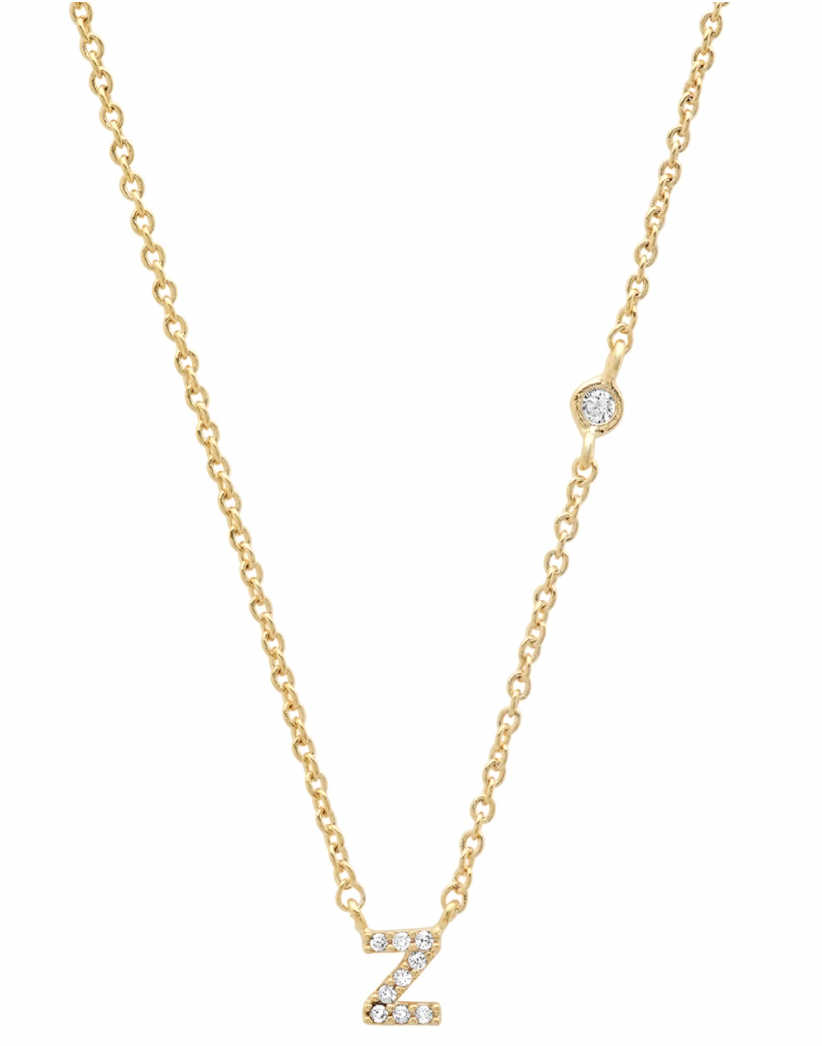 CZ Initial Necklace - Z