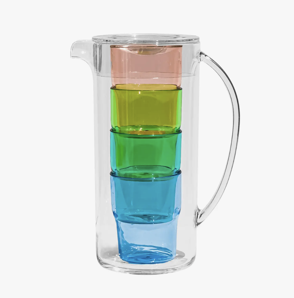 Simple Stacked Nested Pitcher Set