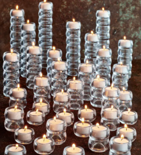 Stackable Bubble Candle Holder with Tea Light