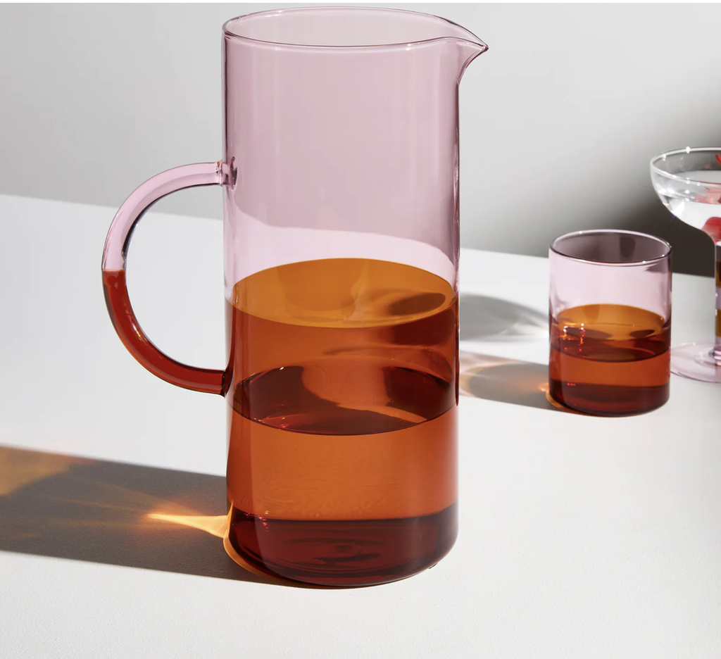 Two Tone Pitcher - Amber + Pink