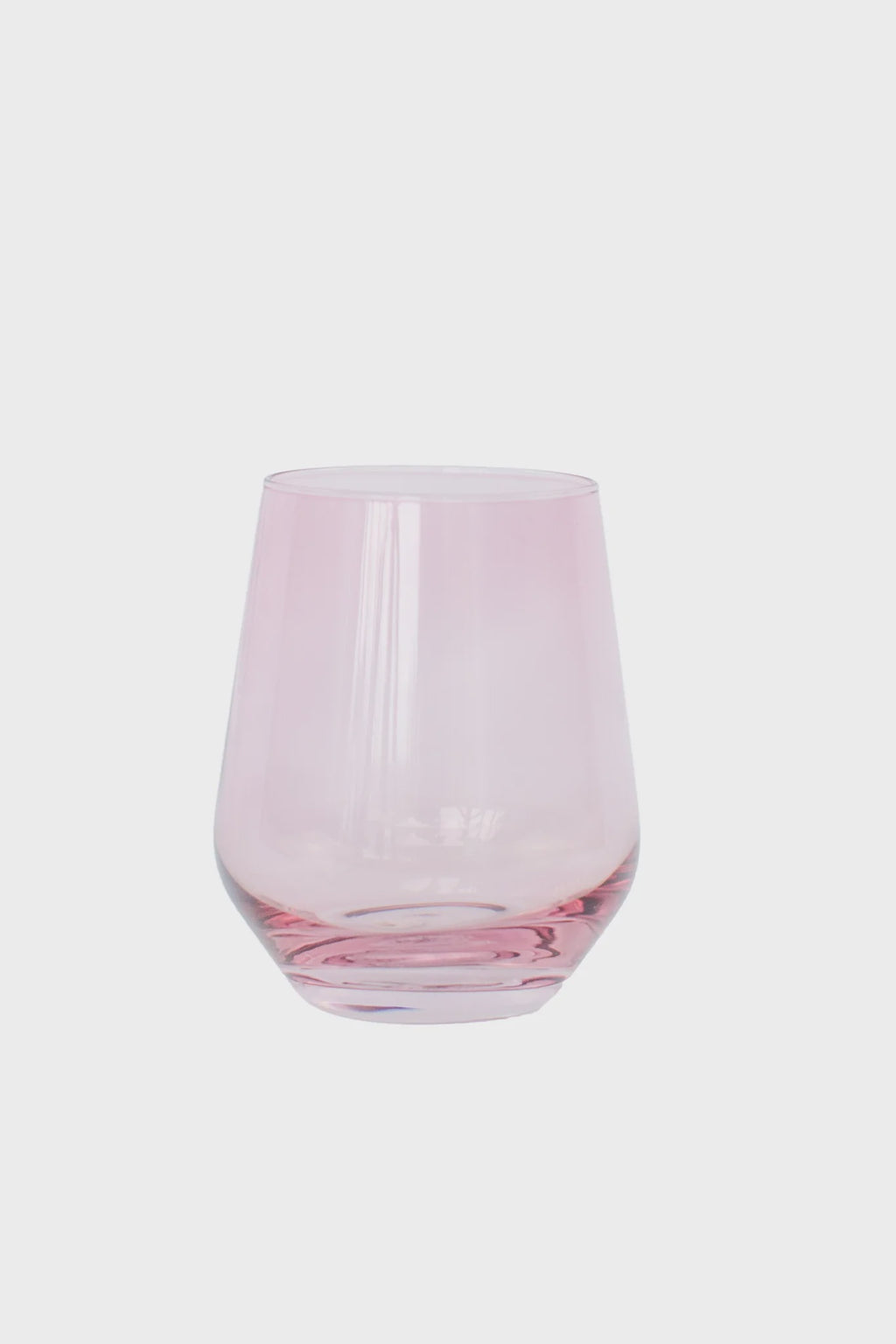 Colored Stemless Wine Glass - Rose