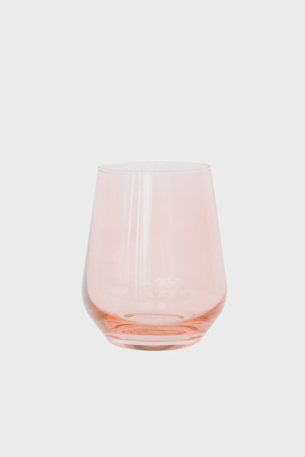 Colored Stemless Wine Glass - Blush Pink