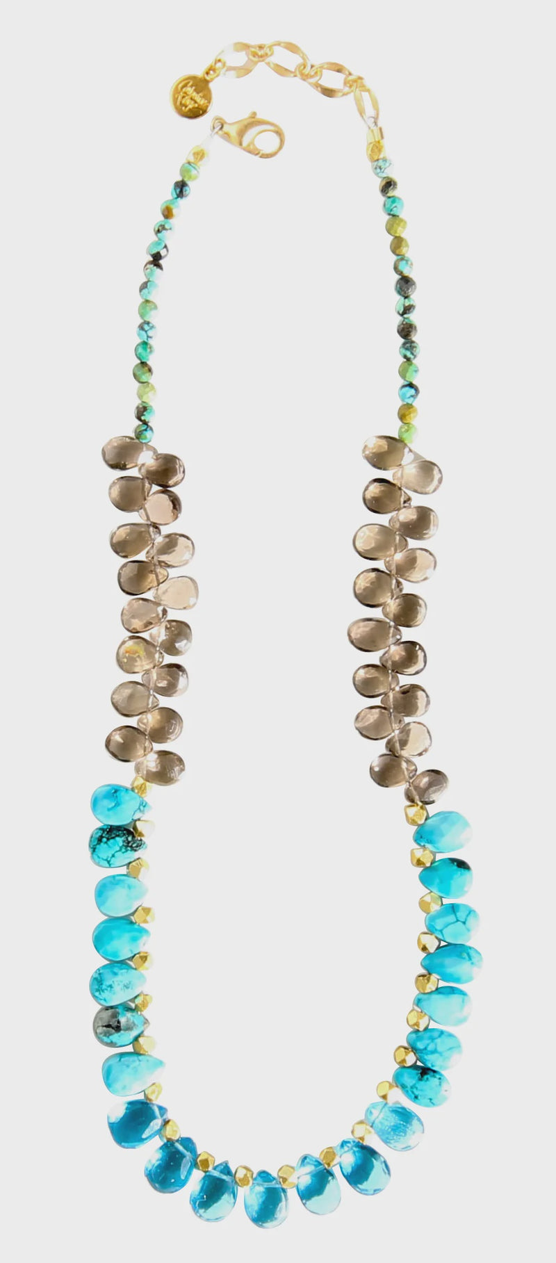 Terrain Gem Necklace - Turquoise with Topaz