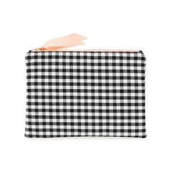 Black & White Gingham Pouch