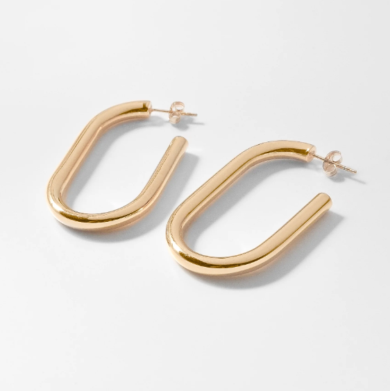 Athena Hoop Earrings - 14k Gold Vermeil