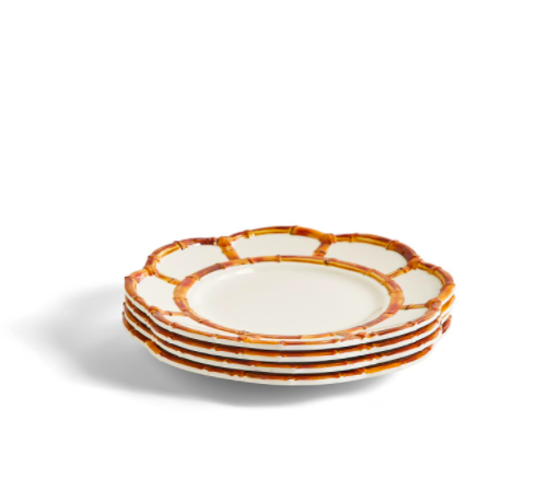Melamine Bamboo Touch Accent Plate with Bamboo Rim