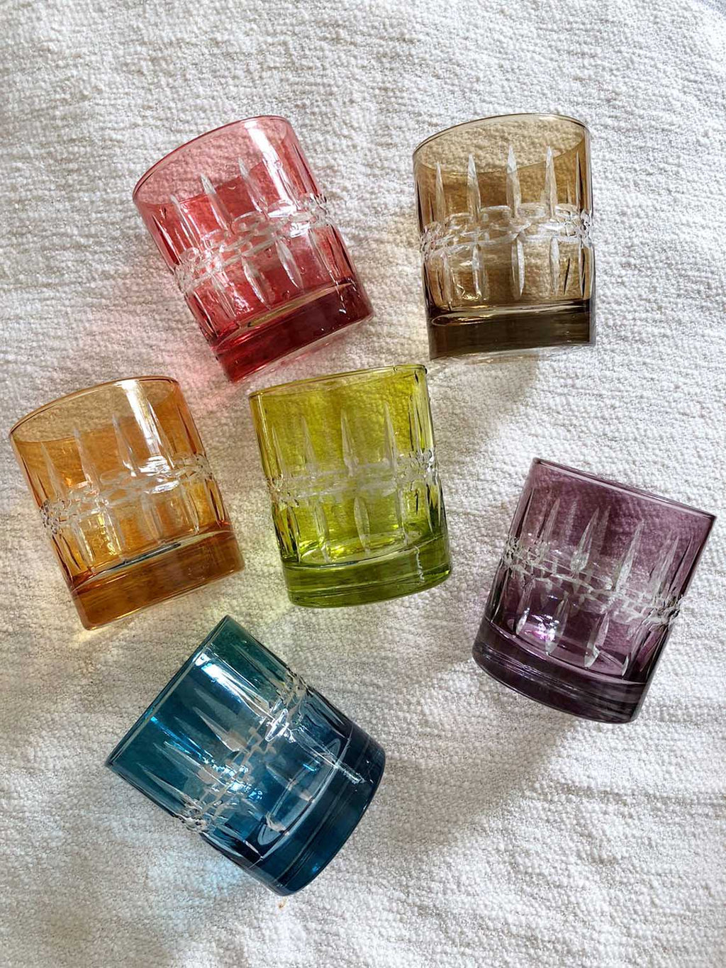 Carved Crystal Tumbler Glass