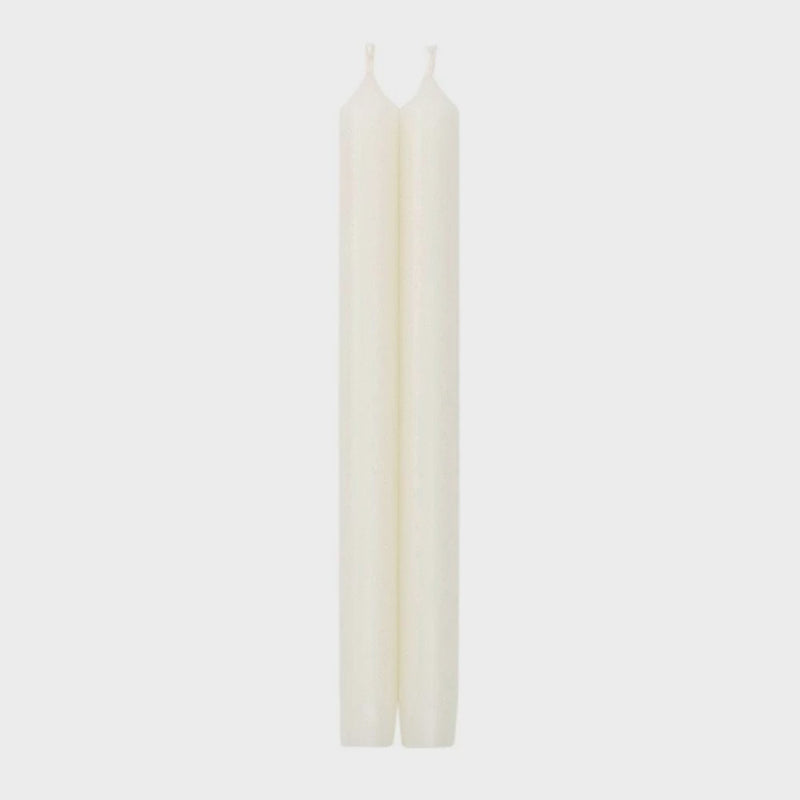 Straight Taper 10" Candles in White - 2 Pack