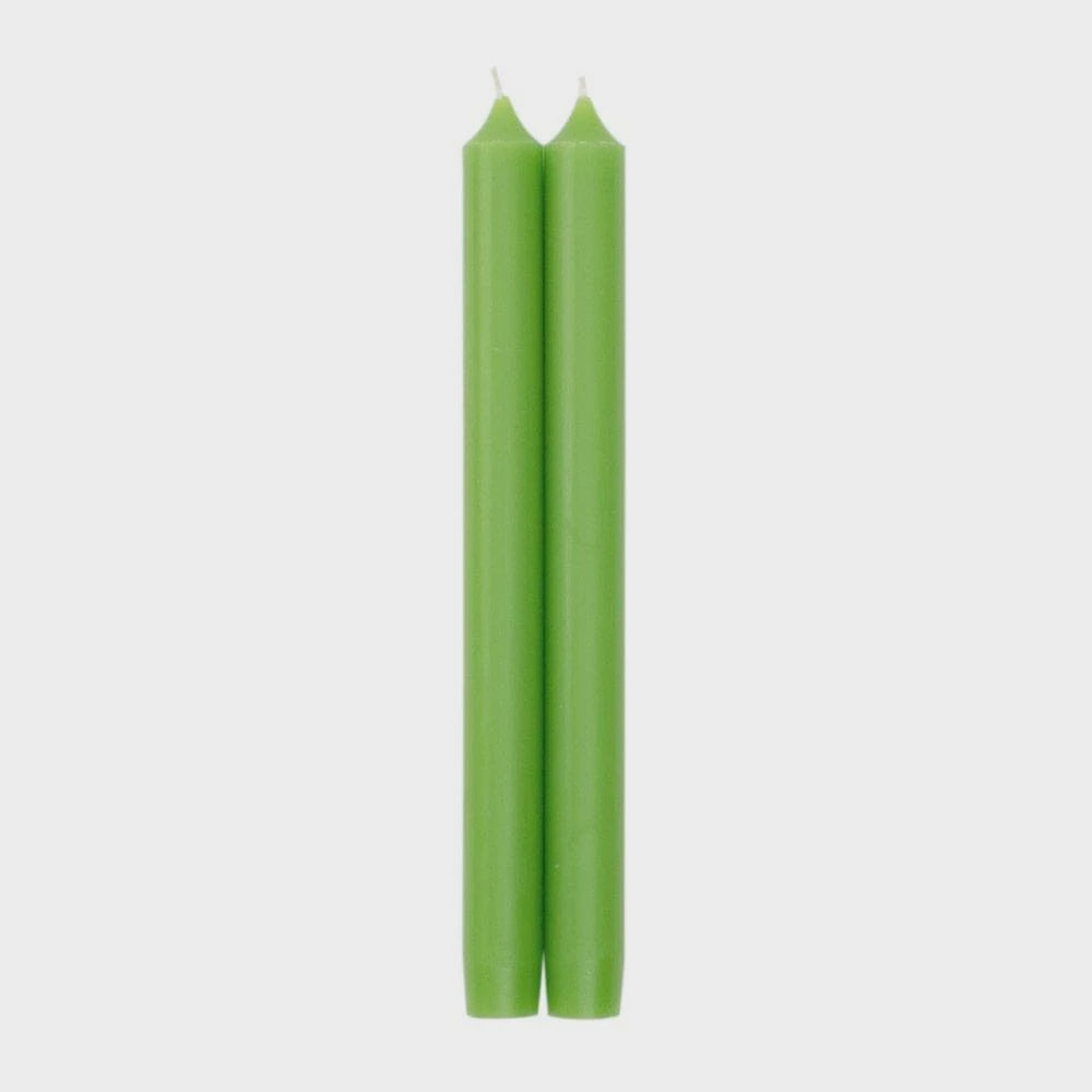 Straight Taper 10" Candles in Spring Green - 2 Pack