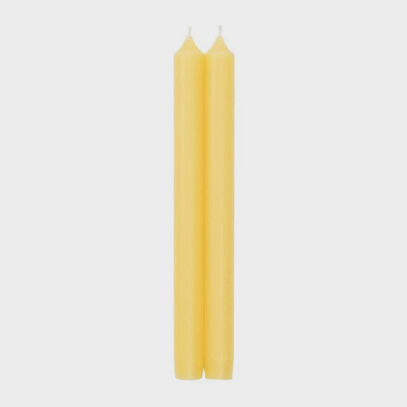 Straight Taper 10" Candles in Yellow - 2 Pack