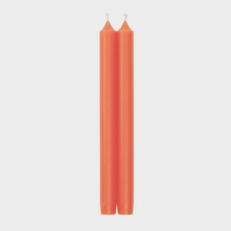 Straight Taper 10" Candles in Orange - 2 Pack