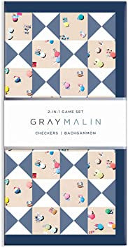 Gray Malin The Beach 2 in 1 Game Set, Checkers and Backgammon