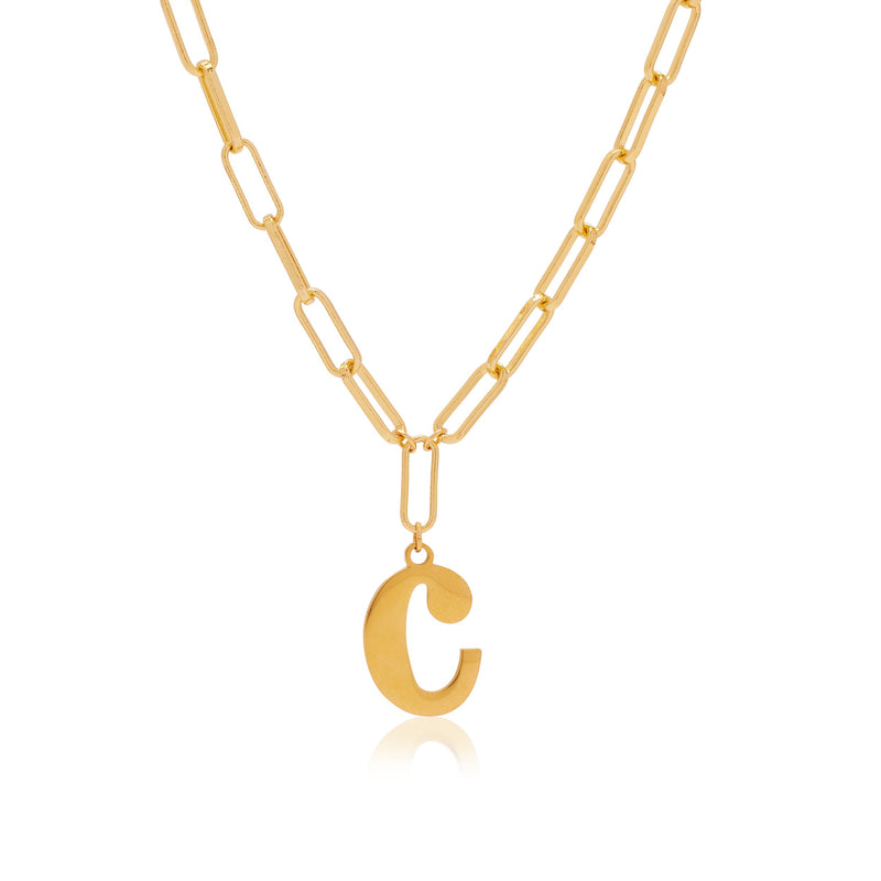 Gold Love Letter O Necklace
