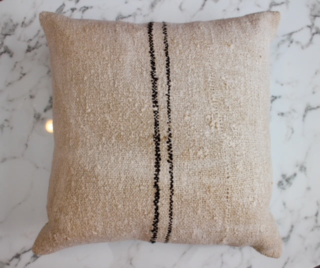 Hemp Euro Pillow - 26" x 26" - Three