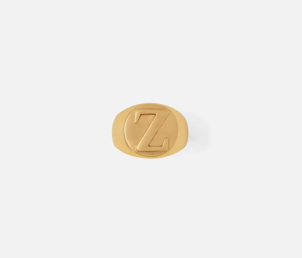 Gold Napkin Ring Letter - Z