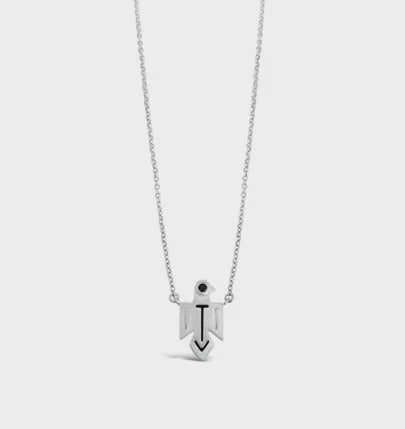 Thunderbird Necklace - Sterling Silver - Black Diamond